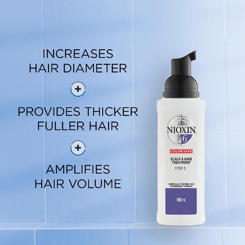 Lookfantastic NIOXIN 3-Part System 6 Kopfhaut- Und Haarbehandlung Für Chemisch Behandeltes Haar Mit Fortgeschrittener Ausdünnung 100 Ml