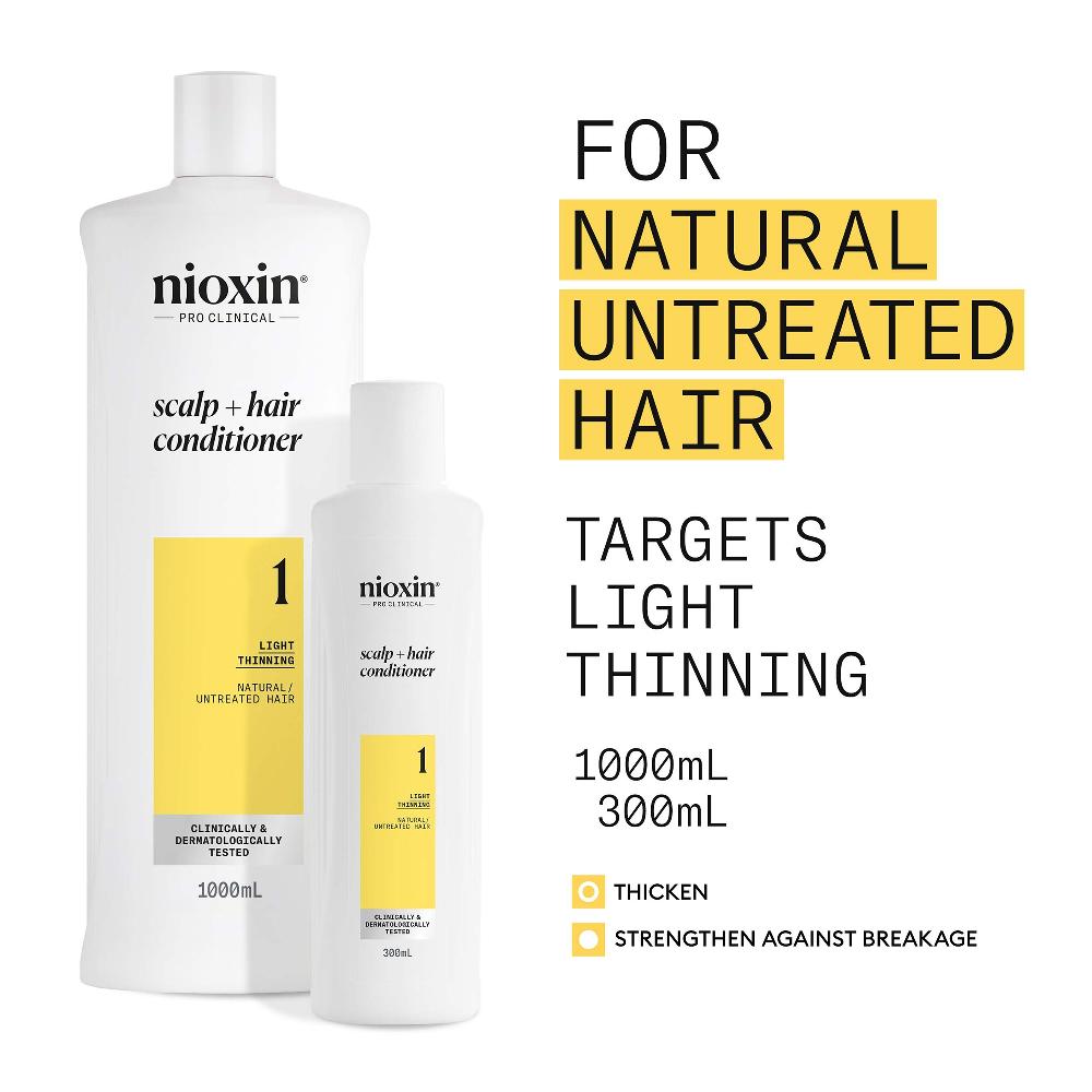 Lookfantastic NIOXIN Scalp And Hair Thickening System 1 Conditioner For Natural Hair With Light Thinning 300ml