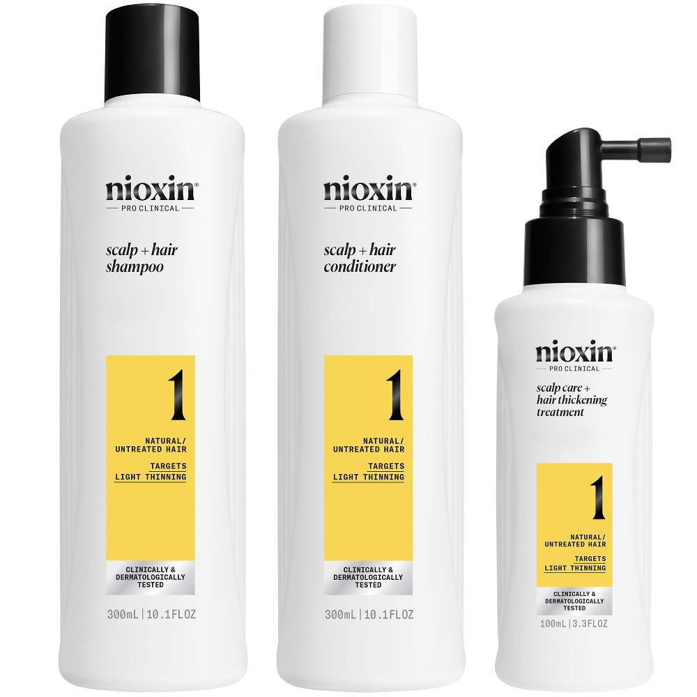lookfantastic NIOXIN Scalp and Hair Thickening System 1 for Natural Hair with Light Thinning Loyalty Kit