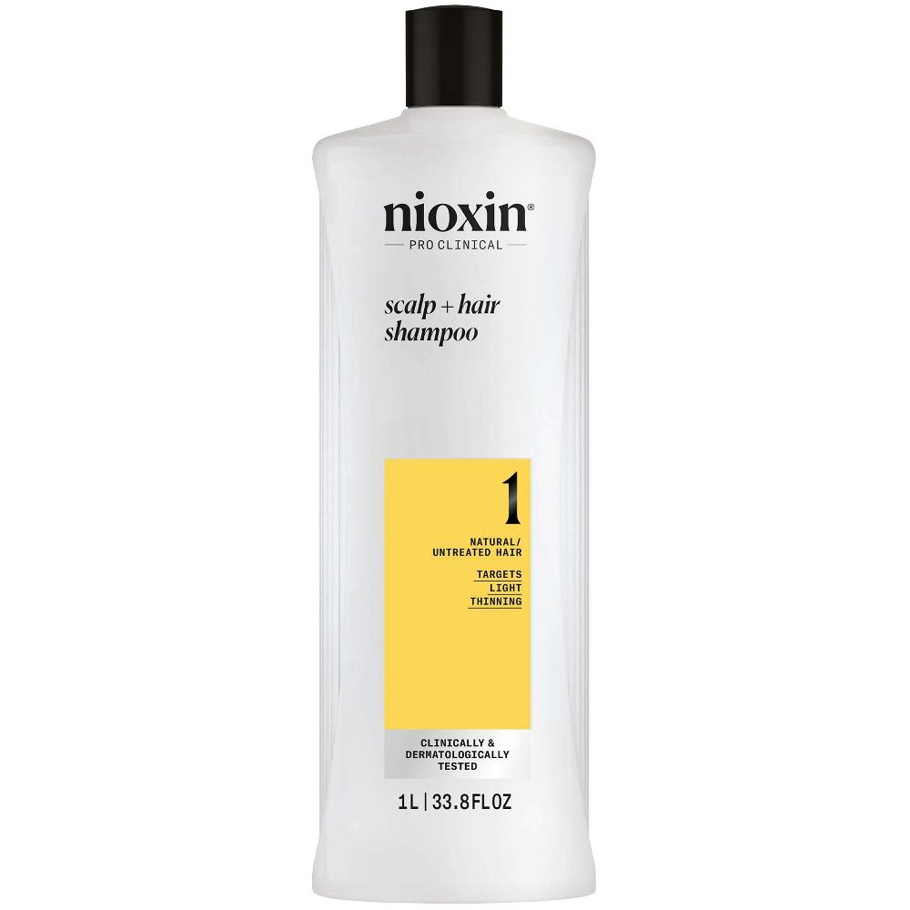 lookfantastic NIOXIN Scalp and Hair Thickening System 1 Shampoo for Natural Hair with Light Thinning 1L