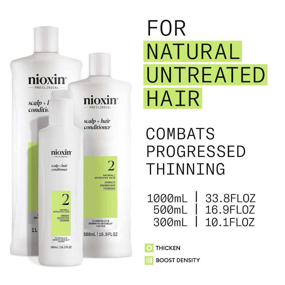 Lookfantastic NIOXIN Scalp And Hair Thickening System 2 Conditioner For Natural Hair With Progressed Thinning 1L