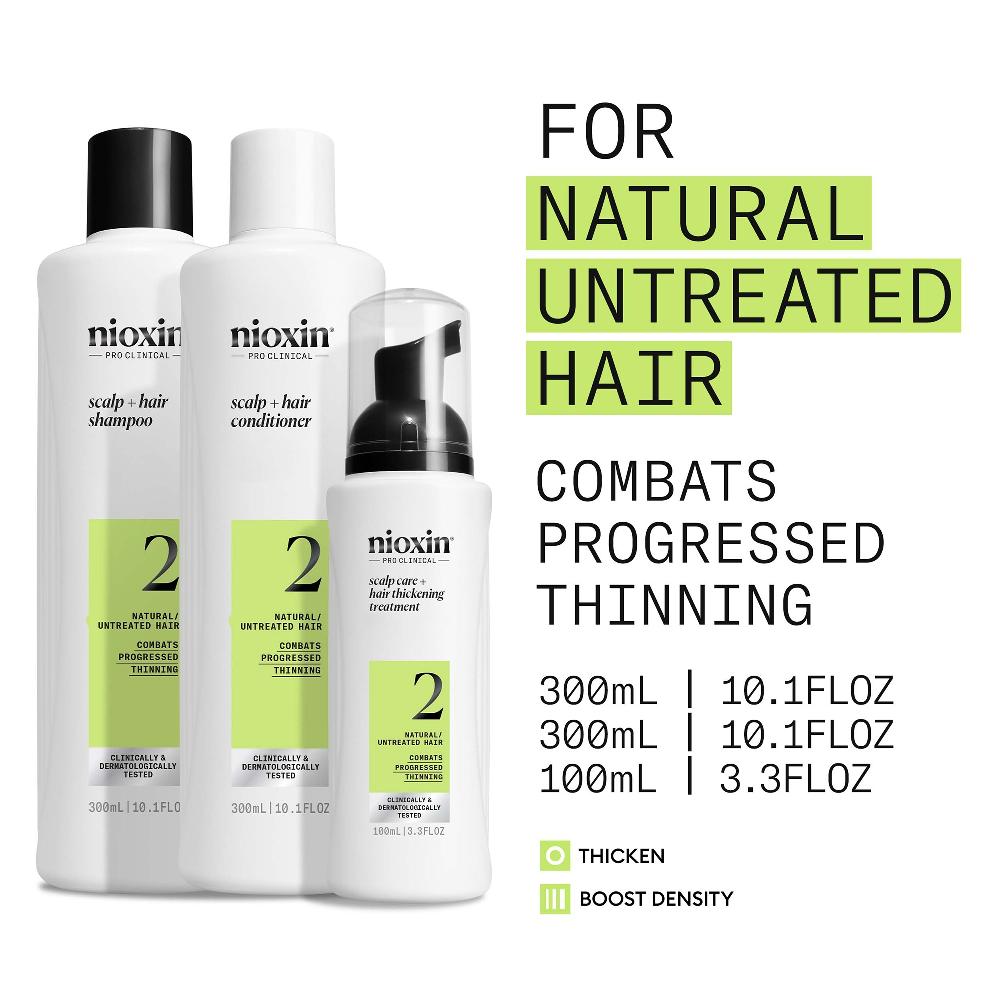 Lookfantastic NIOXIN Scalp And Hair Thickening System 2 For Natural Hair With Progressed Thinning Loyalty Kit