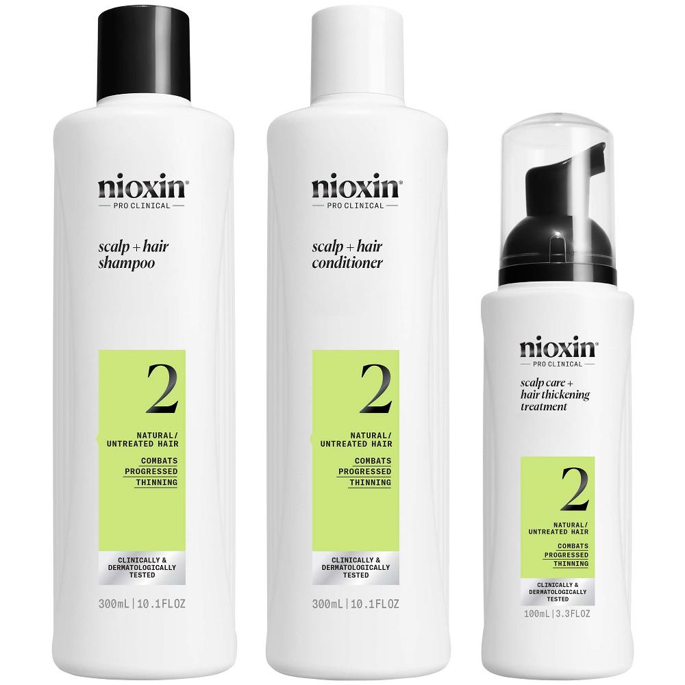lookfantastic NIOXIN Scalp and Hair Thickening System 2 for Natural Hair with Progressed Thinning Loyalty Kit