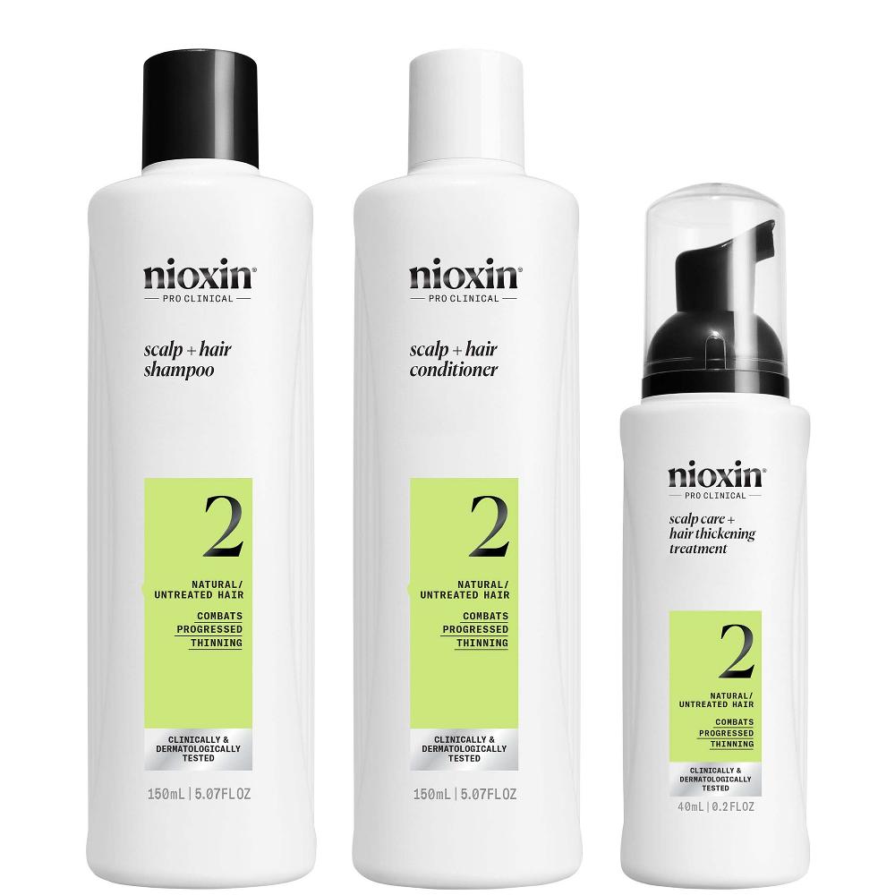 lookfantastic NIOXIN Scalp and Hair Thickening System 2 for Natural Hair with Progressed Thinning Trial Kit