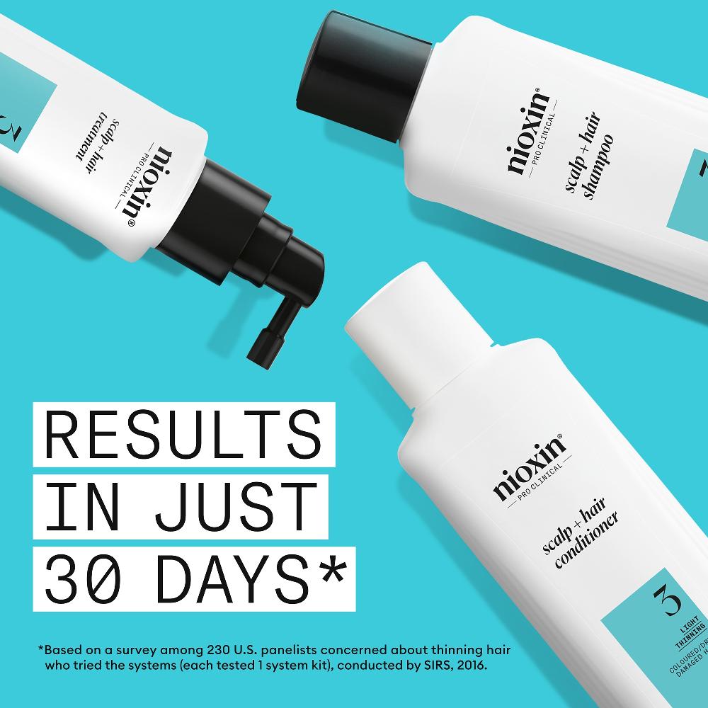 Lookfantastic NIOXIN Scalp And Hair Thickening System 3 For Coloured Dry And Damaged Hair With Light Thinning Trial Kit