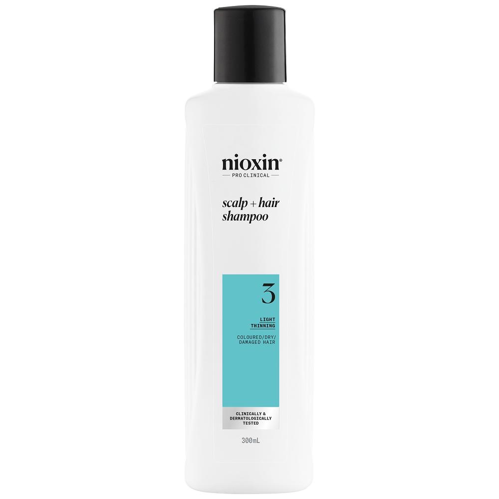 lookfantastic NIOXIN Scalp and Hair Thickening System 3 Shampoo for Coloured Dry and Damaged hair with Light Thinning 300ml