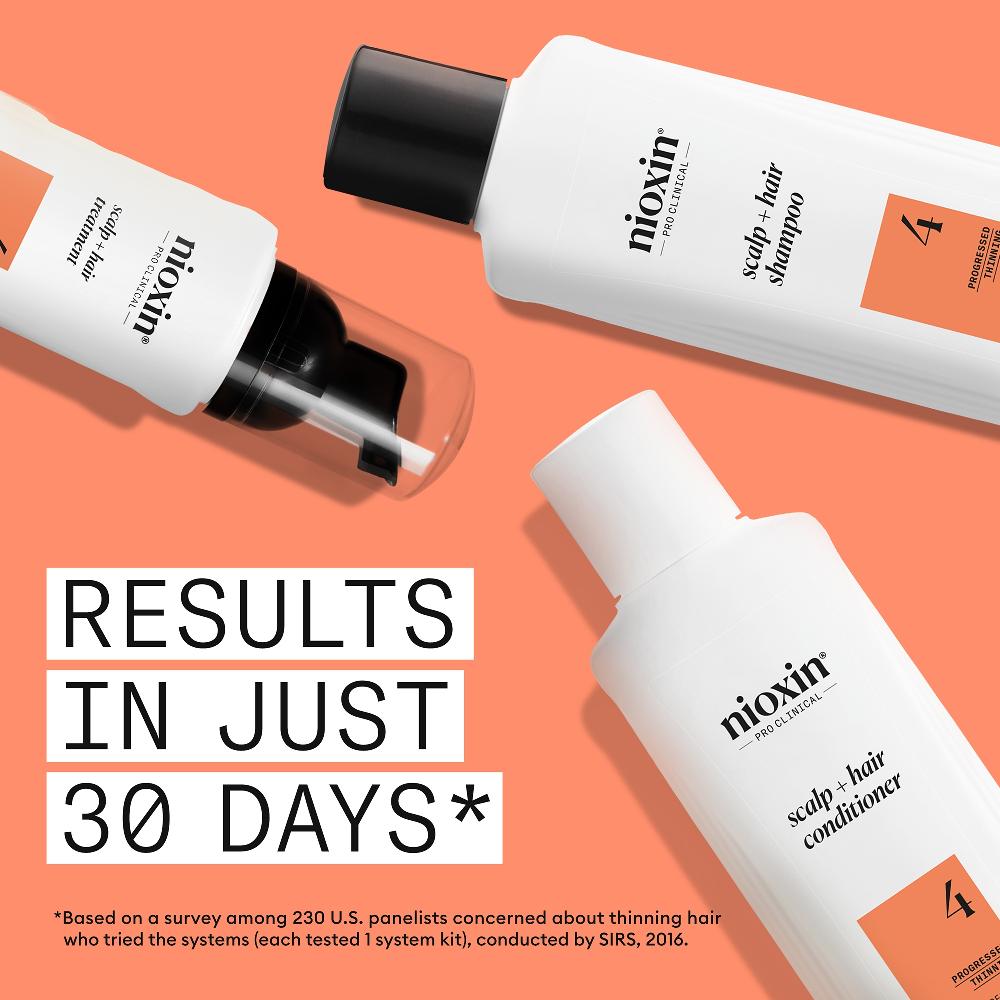 Lookfantastic NIOXIN Scalp And Hair Thickening System 4 For Coloured Dry And Damaged Hair With Progressed Thinning Trial Kit