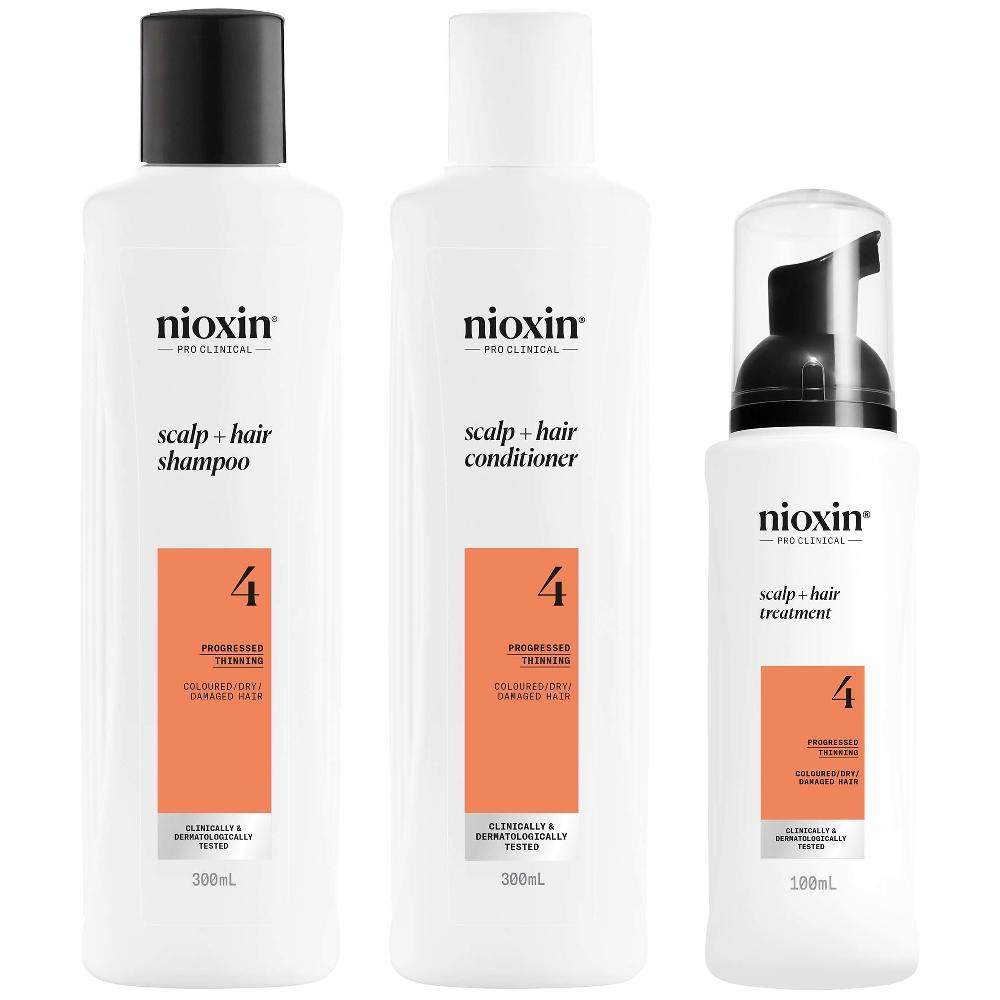 lookfantastic NIOXIN Scalp and Hair Thickening System 4 for Coloured Dry and Damaged Hair with Progressed Thinning Loyalty Kit