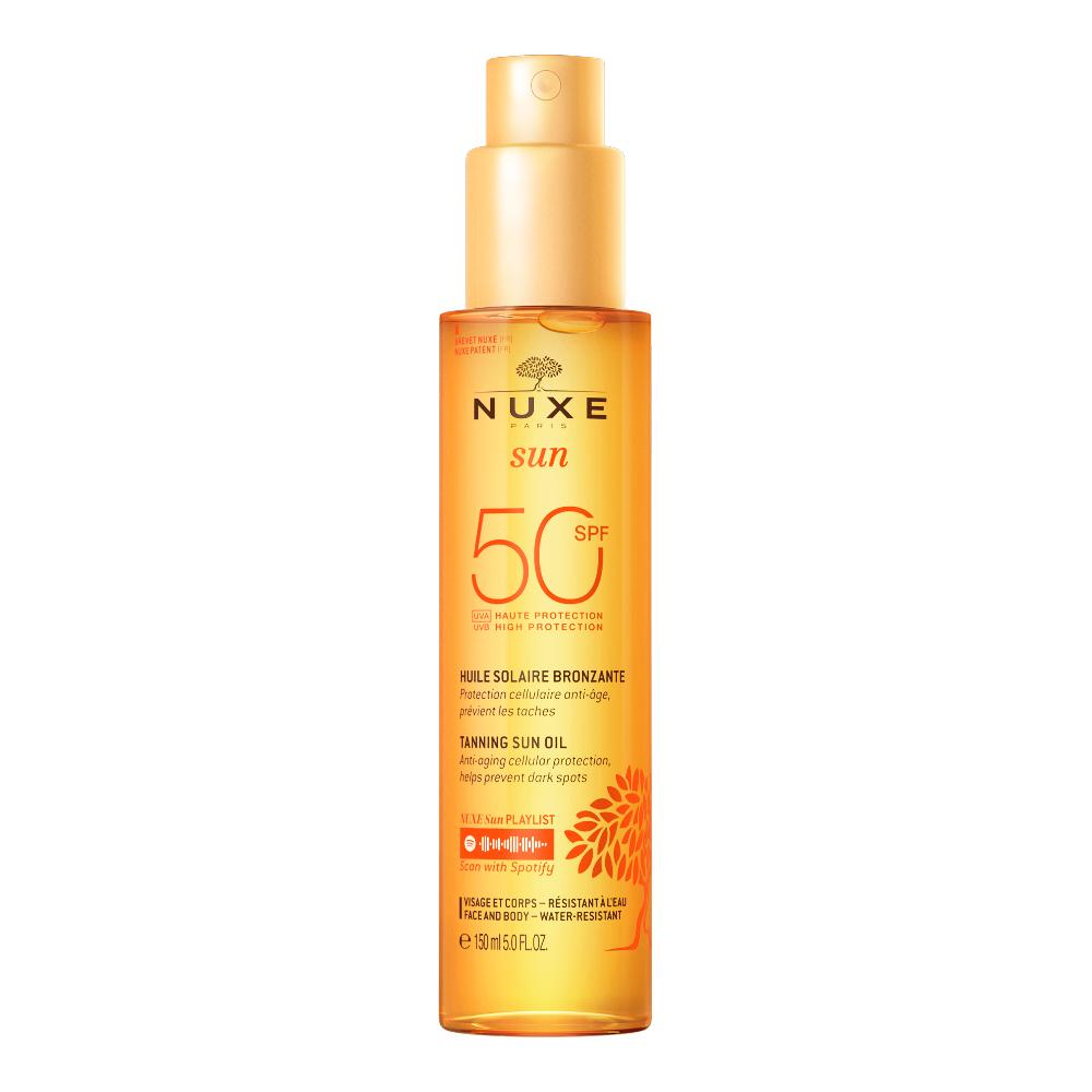 lookfantastic NUXE Bräunungs-Sonnenöl für Gesicht und Körper Hoher Schutz LSF 50 150 ml