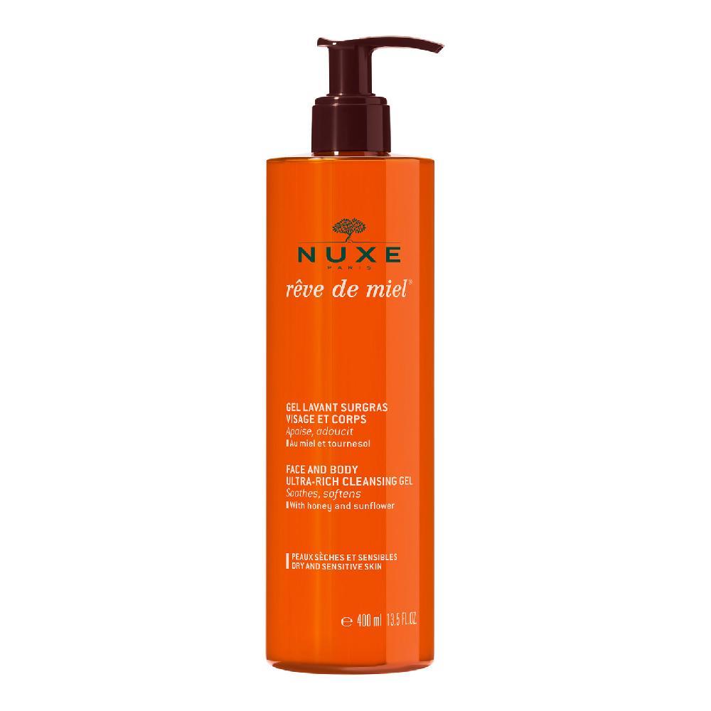 lookfantastic NUXE Rêve de Miel Ultra Reichhaltiges Reinigungsgel für Gesicht und Körper (400ml)