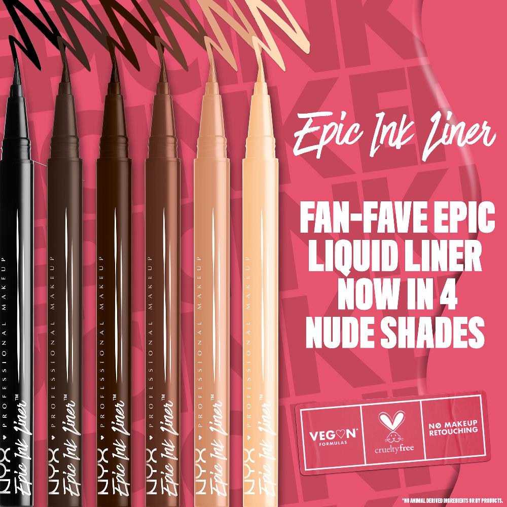 Lookfantastic NYX Professional Make Epic Ink Liner Waterproof Liquid Eyeliner Pen (Various Shades)