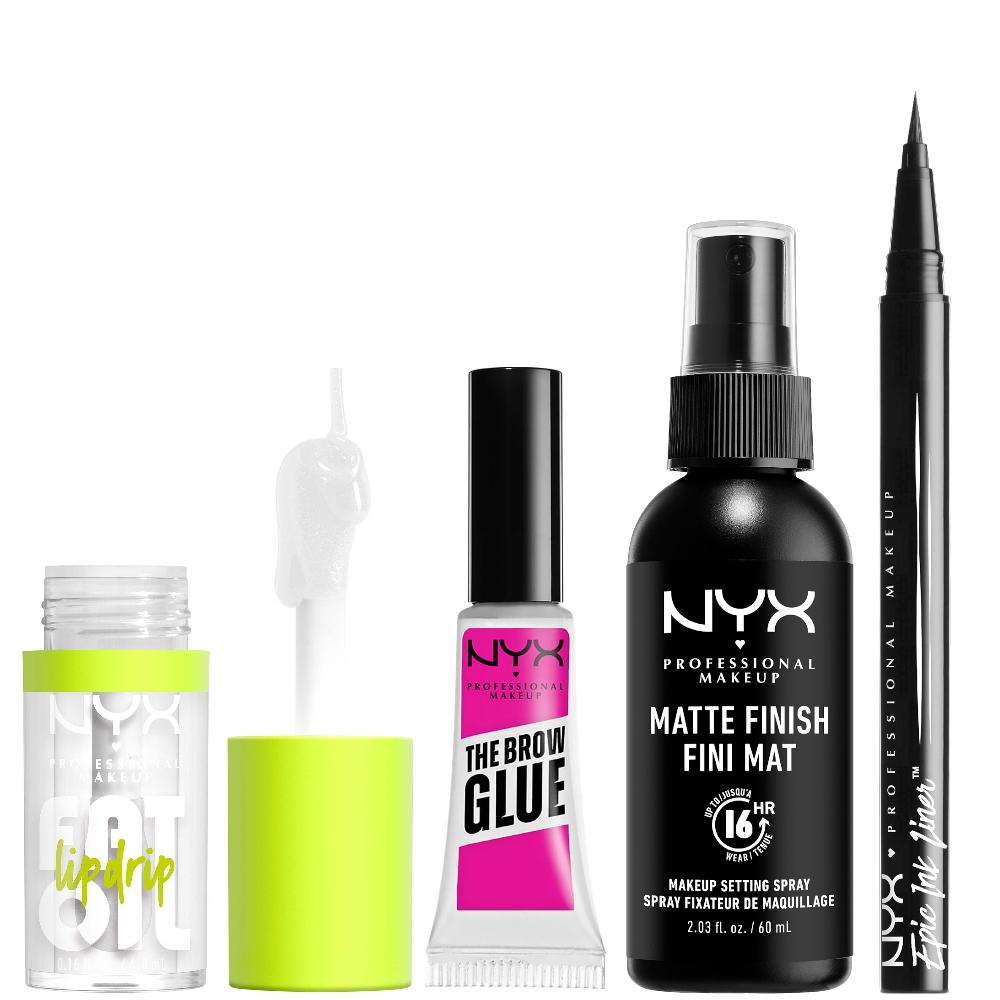 lookfantastic NYX Professional Makeup Iconic Hero Lip Eye and Face Bundle