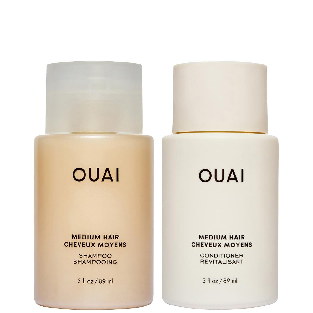 lookfantastic OUAI Medium Shampoo and Conditioner Travel Bundle