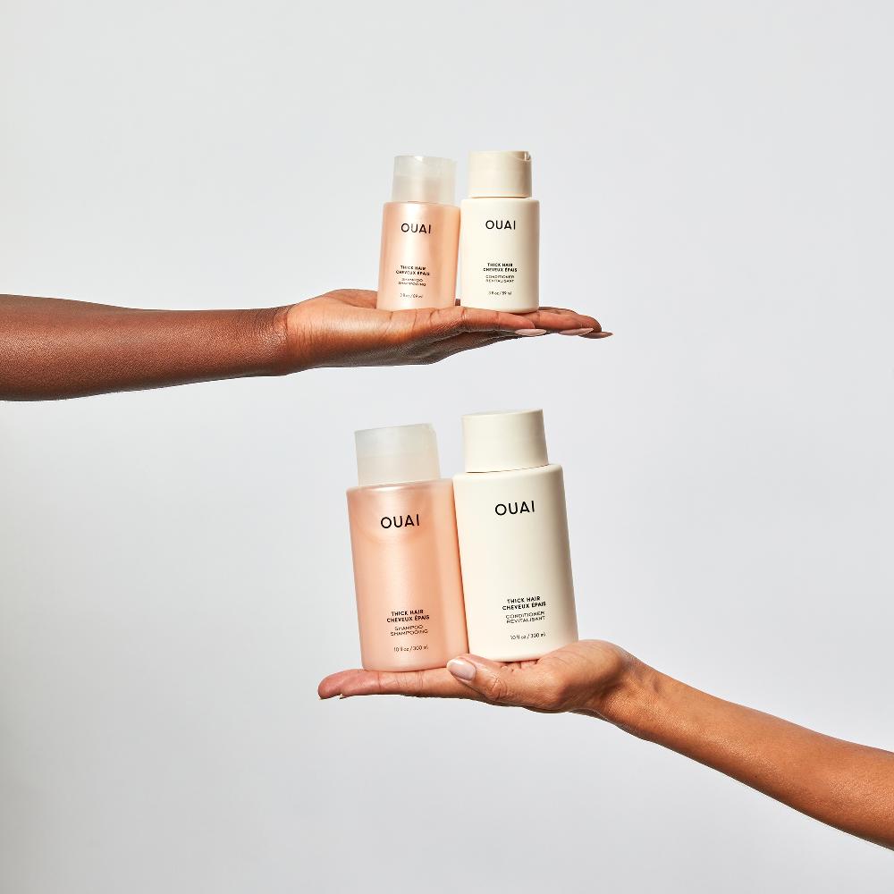 Lookfantastic OUAI Thick Shampoo And Conditioner Travel Bundle