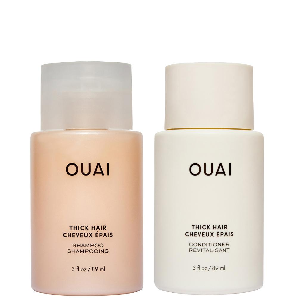 lookfantastic OUAI Thick Shampoo and Conditioner Travel Bundle