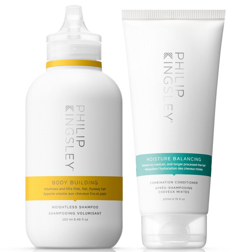 lookfantastic Philip Kingsley Body Building Shampoo 250ml and Moisture Balancing Conditioner 200ml Duo