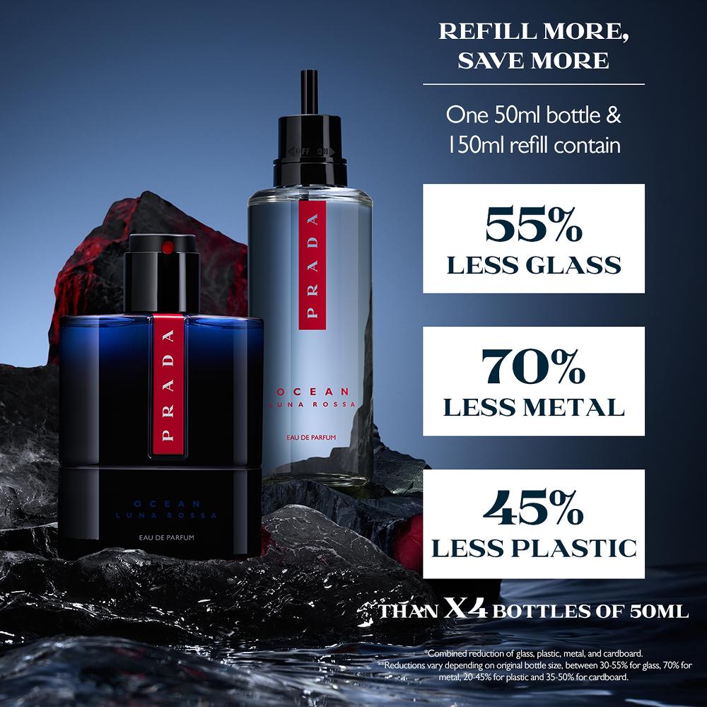 Lookfantastic Prada Luna Rossa Ocean Eau De Parfum 150ml Refill
