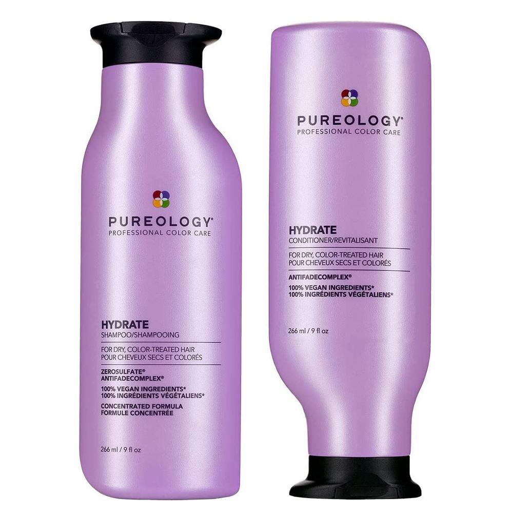 lookfantastic Pureology Hydrate Shampoo and Conditioner Moisturising Bundle for Dry Hair Sulphate Free for a Gentle Cleanse
