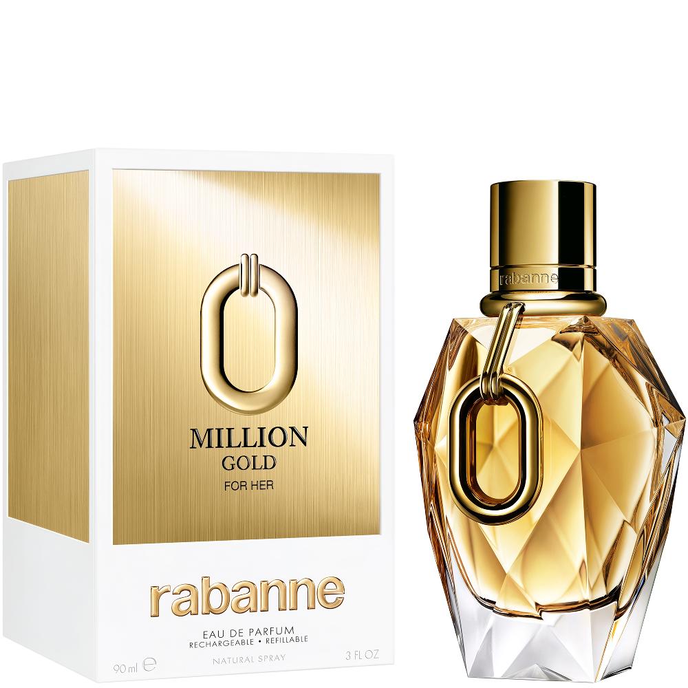 Lookfantastic Rabanne Million Gold For Her Eau De Parfum Refillable 90ml
