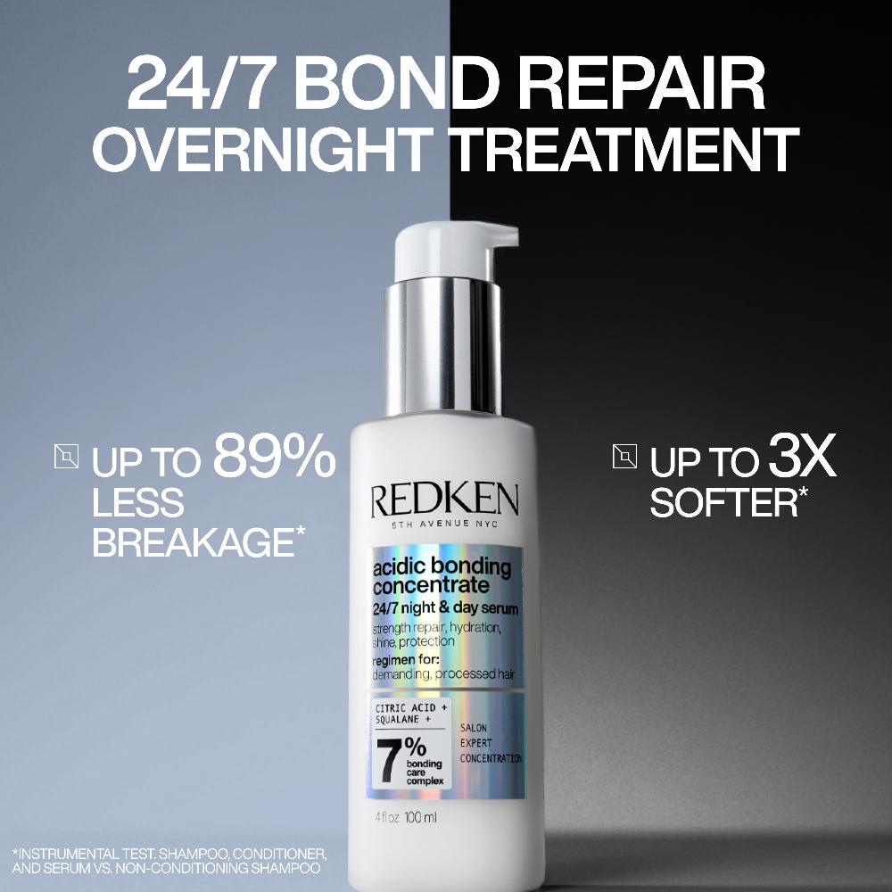 Lookfantastic Redken Acidic Bonding Concentrate 24/7 Night And Day Hair Serum Repair & Strengthen Damaged Hair 100ml
