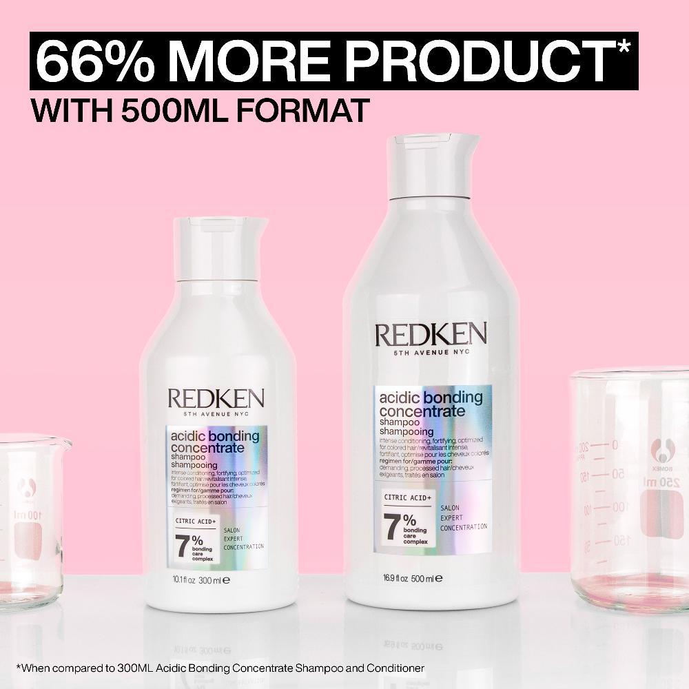 Lookfantastic Redken Acidic Bonding Concentrate Shampoo And Conditioner 500ml Bond Repair Supersize Bundle