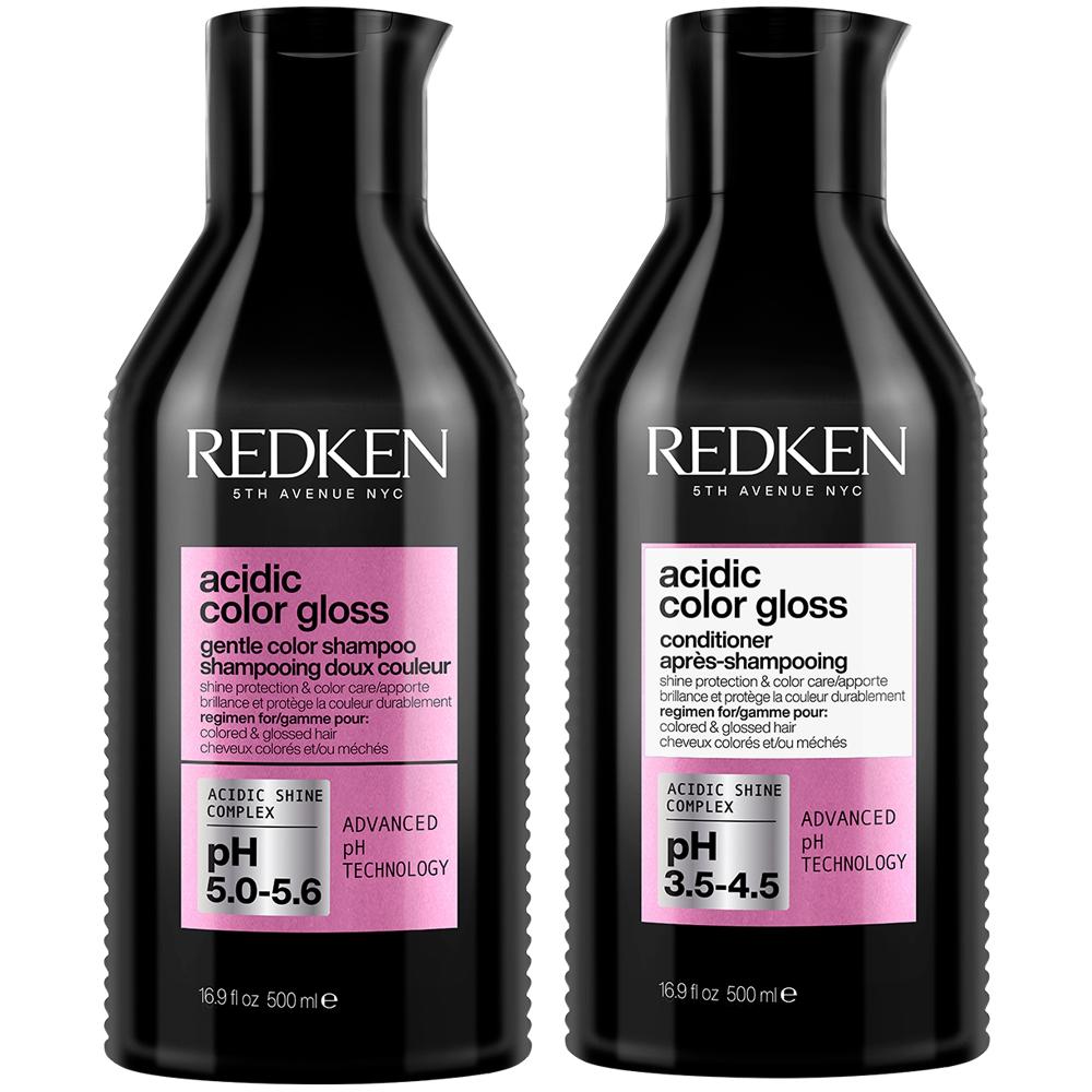 lookfantastic Redken Acidic Color Gloss Sulphate-Free Shampoo and Conditioner 500ml Colour Protection Routine for Glass-Like Shine Bundle