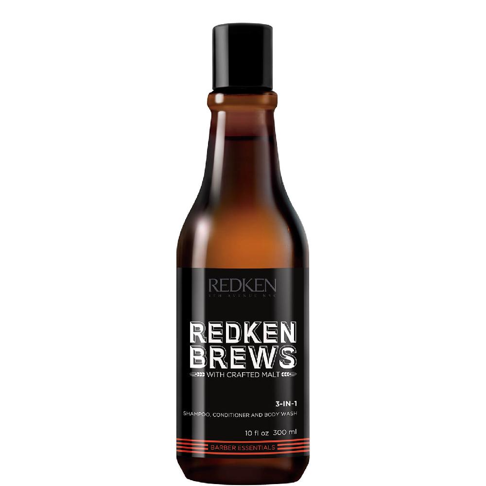 lookfantastic Redken Brews Men's 3 in 1 Shampoo 300 ml