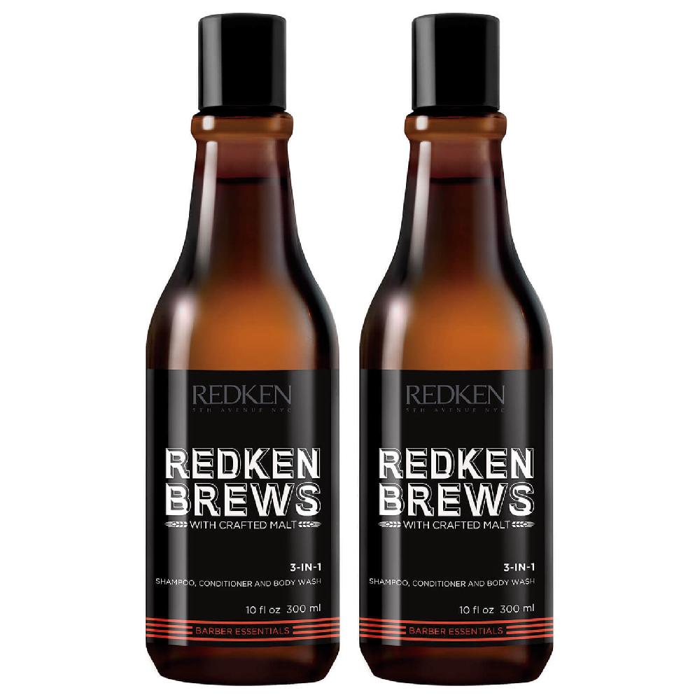 Lookfantastic Redken Brews Men's 3 In 1 Shampoo Duo