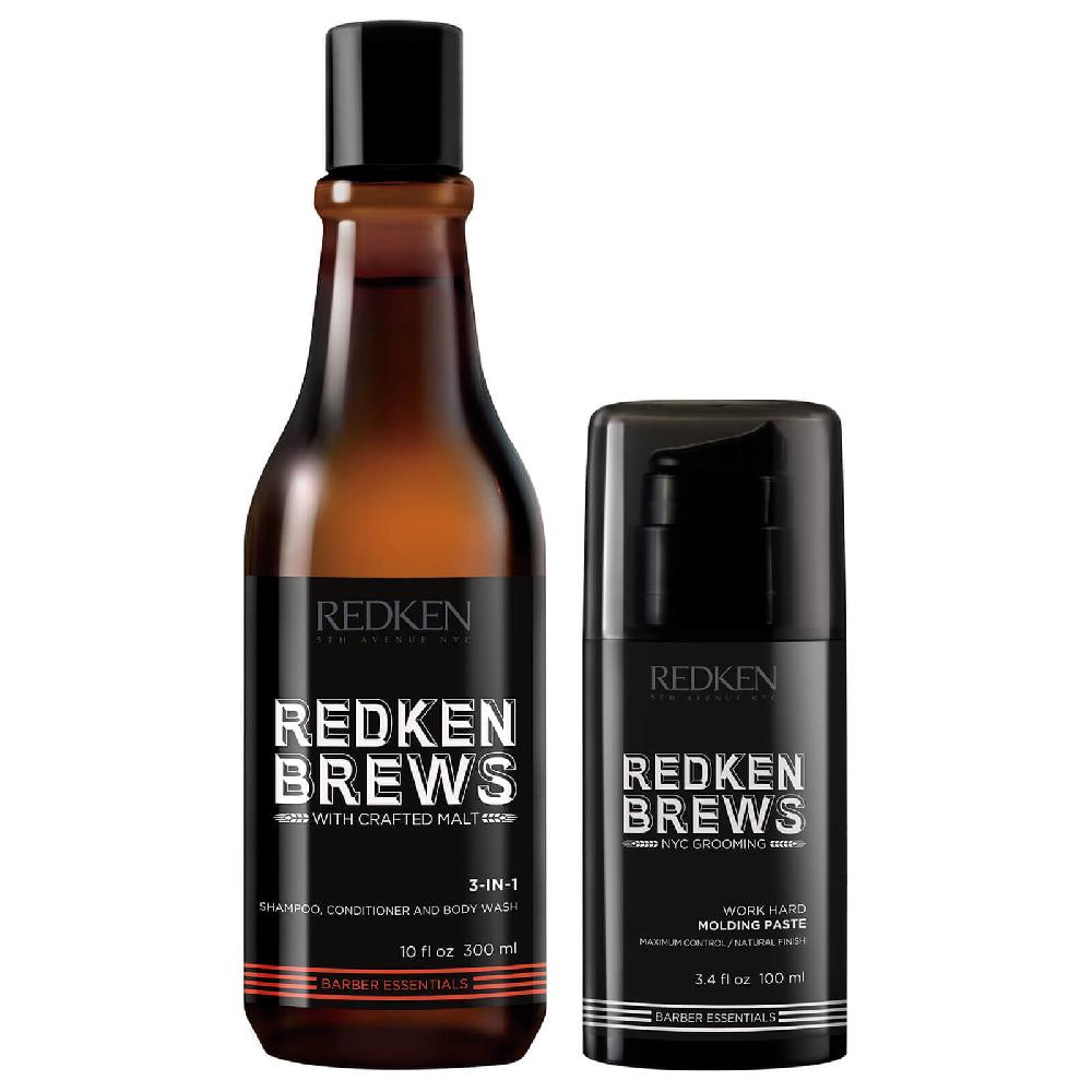 lookfantastic Redken Brews Men's Shampoo and Molding Paste Duo