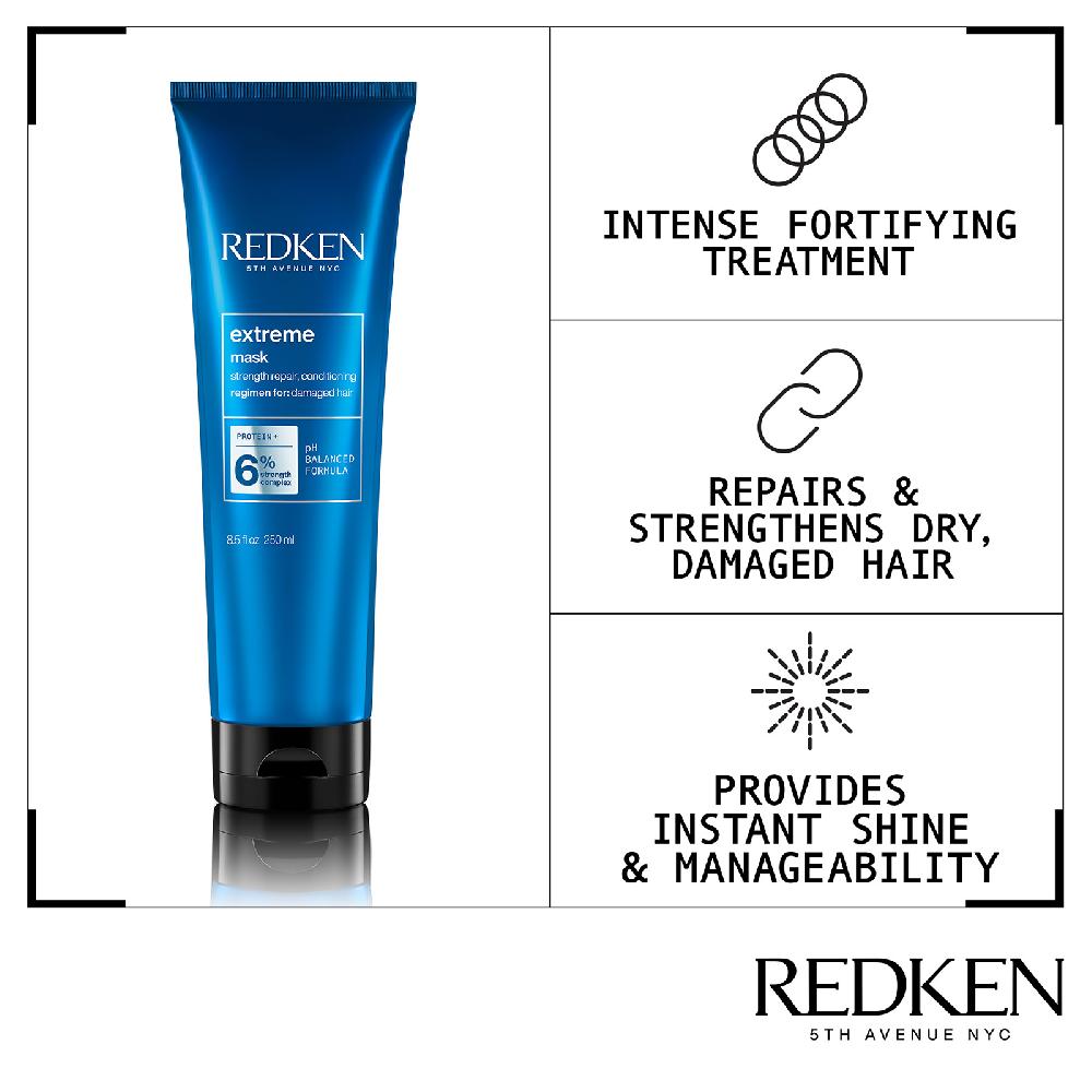 Lookfantastic Redken Extreme Strength Reparierende Haarmaske Für Geschädigtes Haar 250 Ml