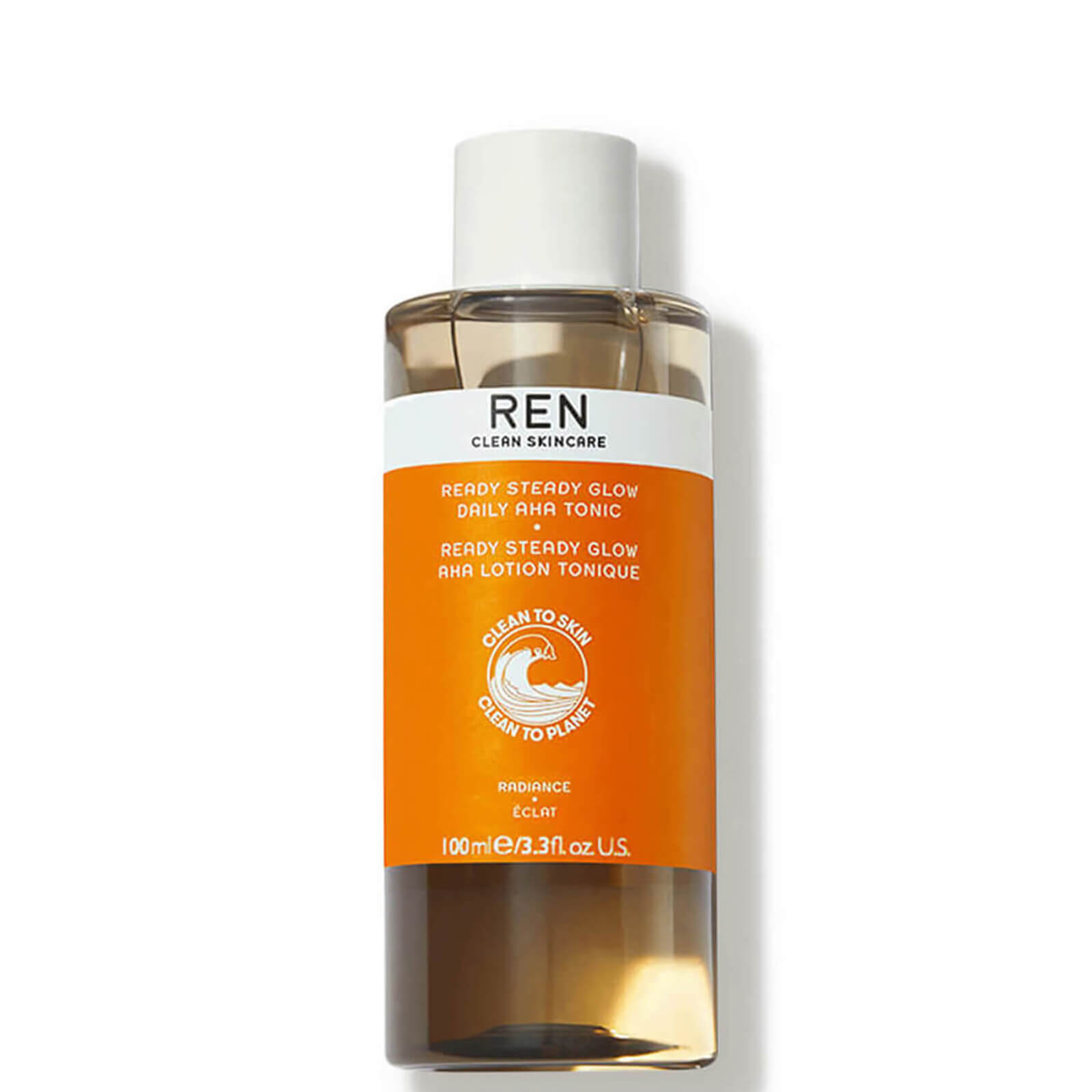 Lookfantastic REN Clean Skincare Ready Steady Glow Daily AHA Tonic Home And Away Duo