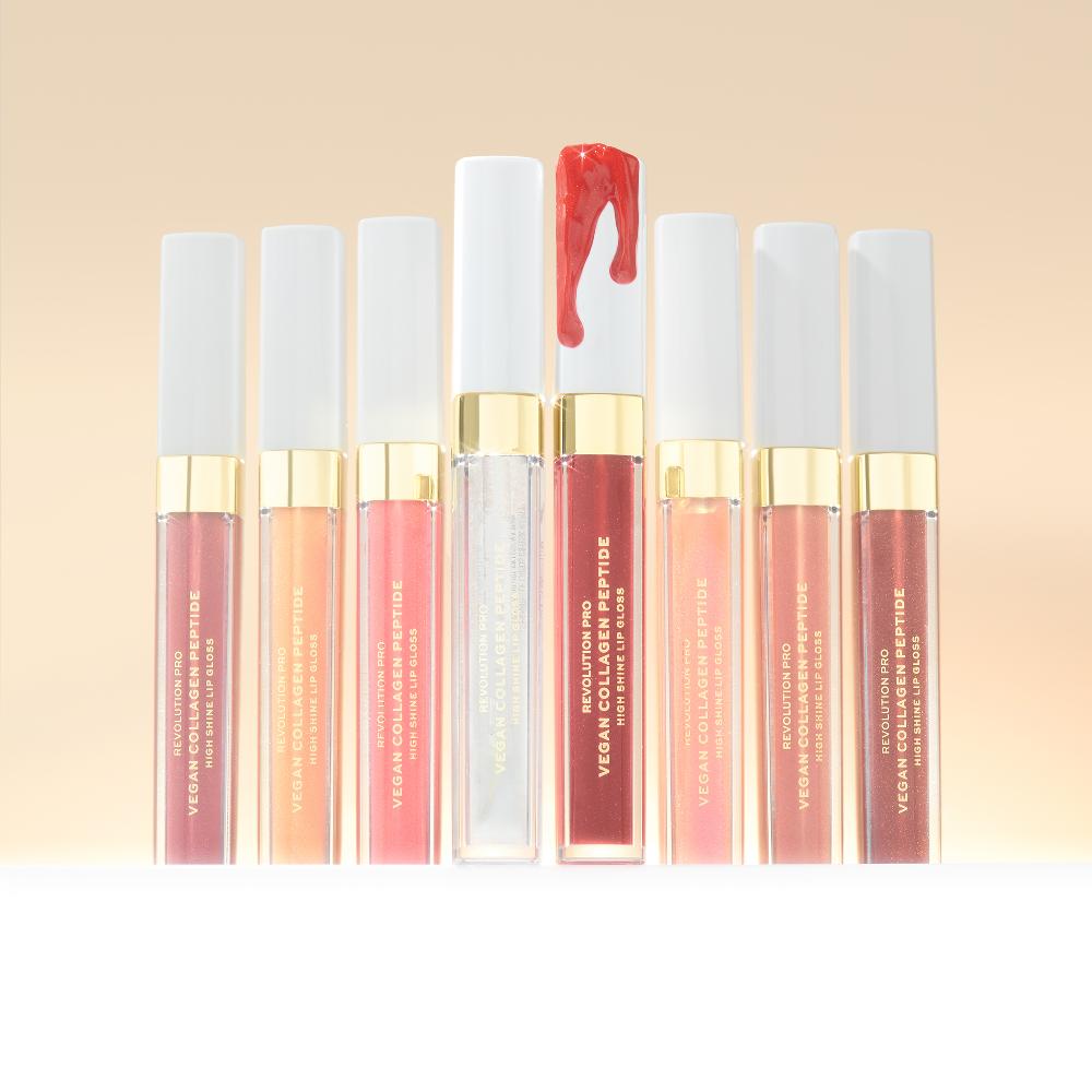 Lookfantastic Revolution Pro Vegan Collagen Peptide High Shine Lip Gloss 4ml (Various Shades)