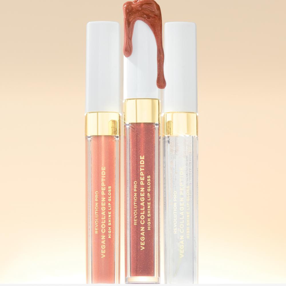 Lookfantastic Revolution Pro Vegan Collagen Peptide High Shine Lip Gloss 4ml (Various Shades)