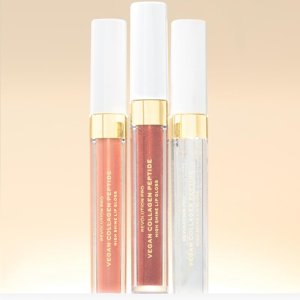 Lookfantastic Revolution Pro Vegan Collagen Peptide High Shine Lip Gloss 4ml (Various Shades)