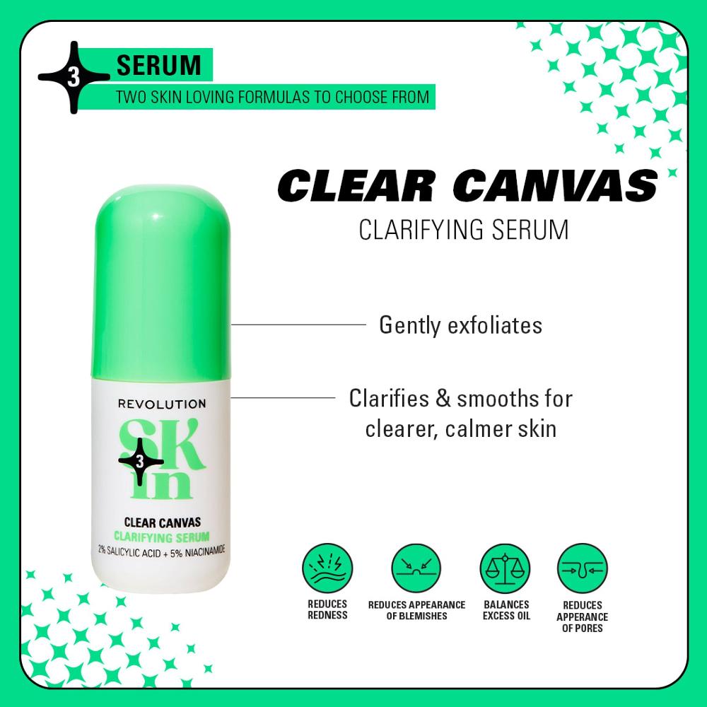 Lookfantastic Revolution Skin Clear Canvas Clarifying Serum 30ml