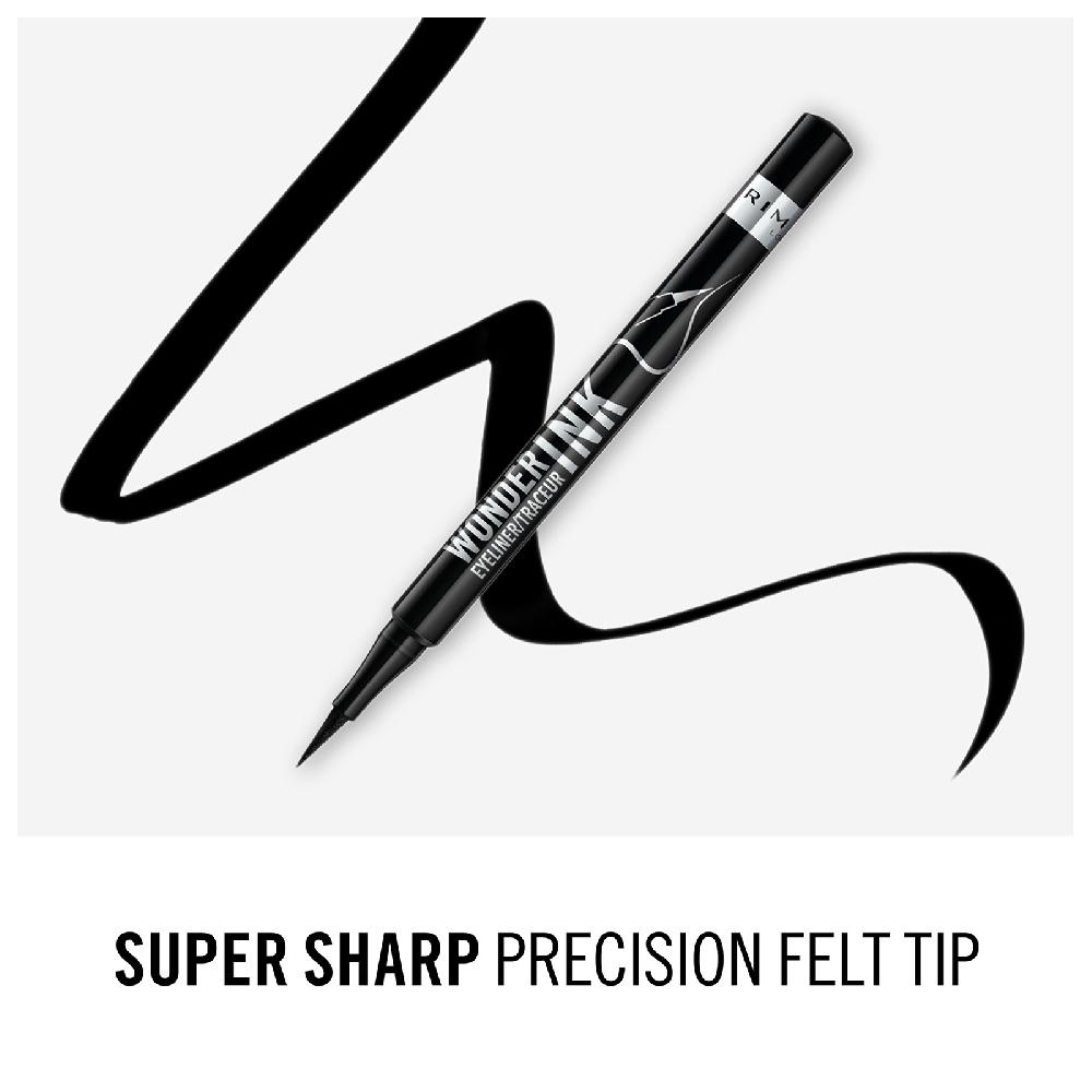 Lookfantastic Rimmel Wonder'Ink Flüssiger Eyeliner - Schwarz 1 2 Ml