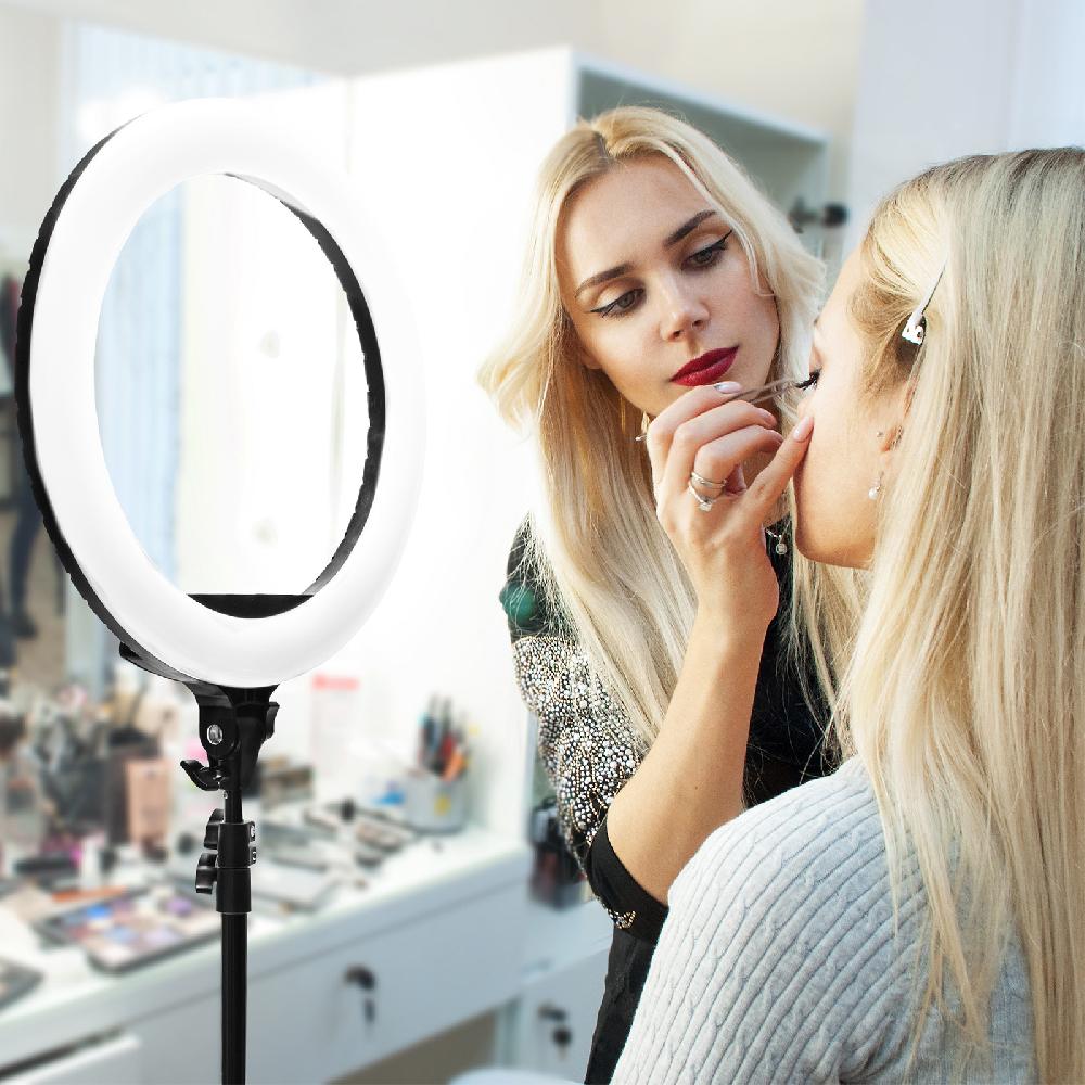 Lookfantastic Rio Professionelles Dimmbares Make-up- Und Vlogging-LED-Ringlicht 18 Zoll