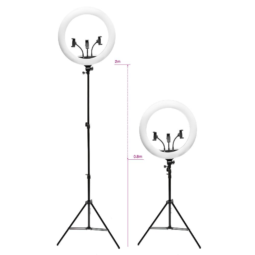 Lookfantastic Rio Professionelles Dimmbares Make-up- Und Vlogging-LED-Ringlicht 18 Zoll