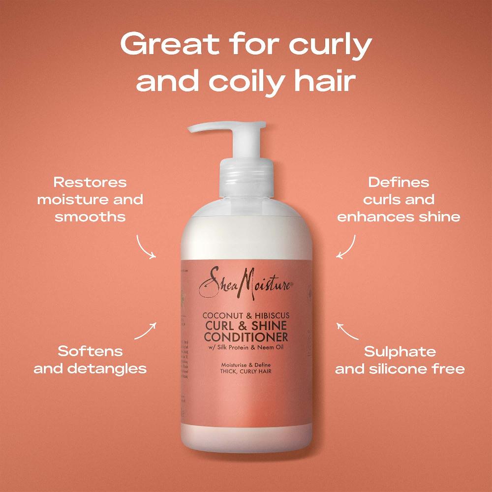 Lookfantastic Shea Moisture Coconut & Hibiscus Curl & Shine Conditioner 384 Ml