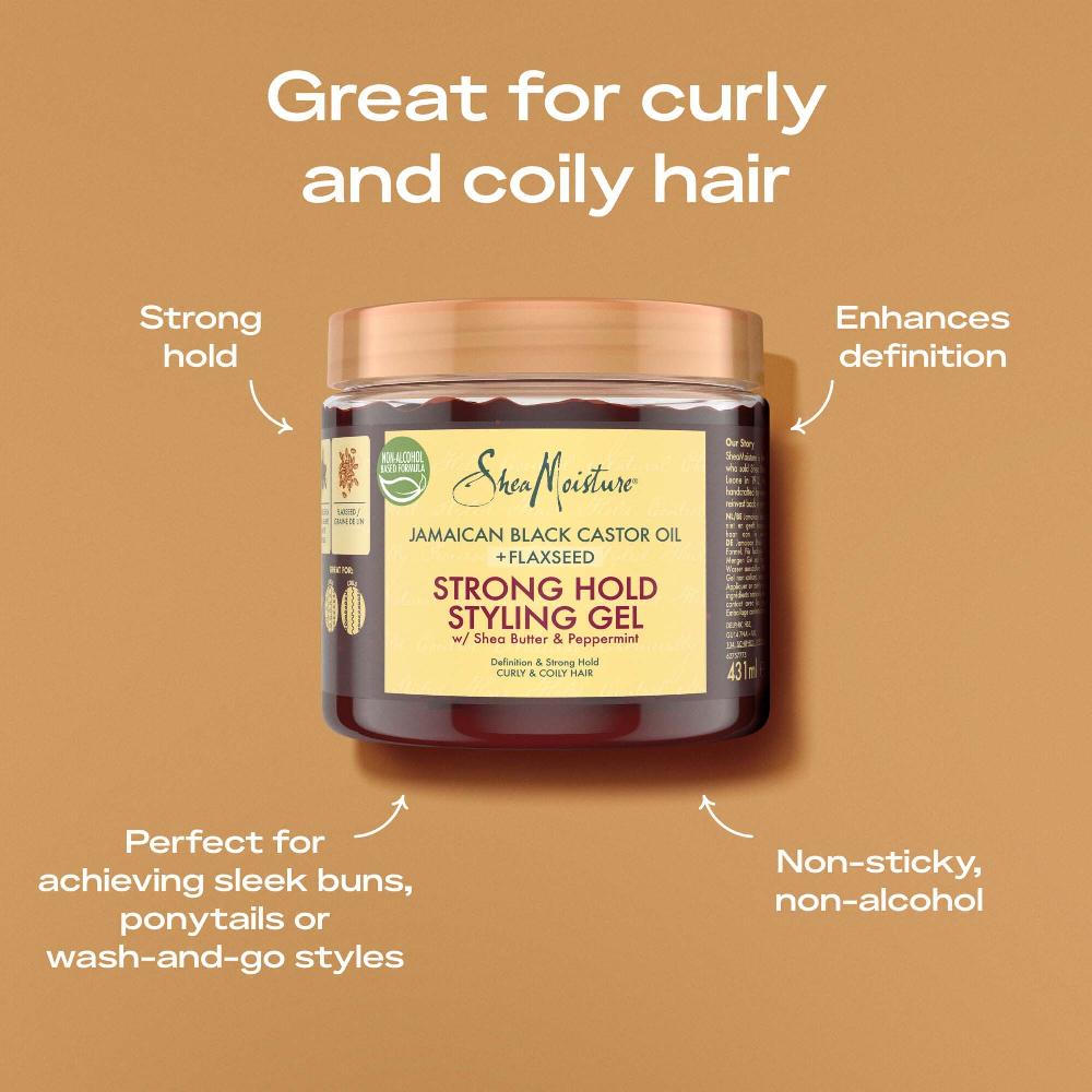 Lookfantastic SheaMoisture Jamaican Black Castor Oil Strong Hold Styling Gel 431ml