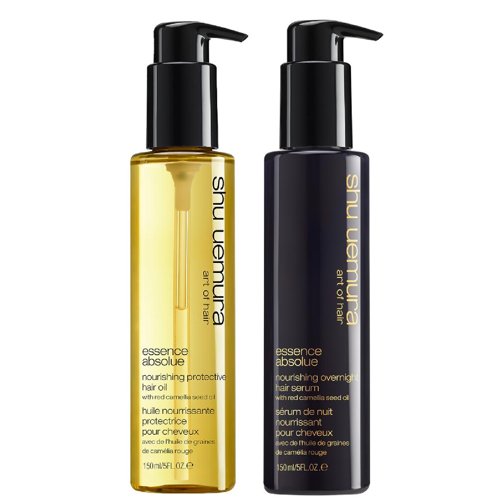 lookfantastic Shu Uemura Art of Hair Essence Absolue Oil and Essence Absolue Overnight Serum Duo for Hair Protectection