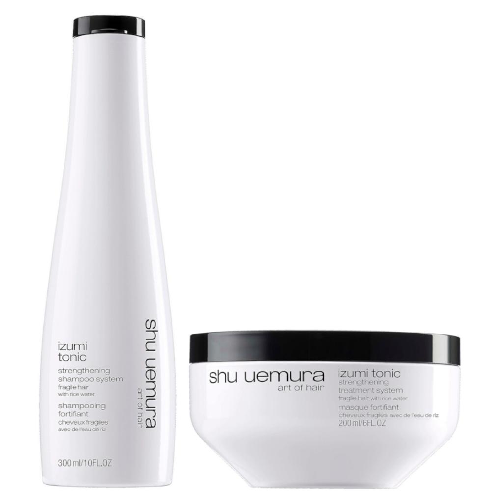 lookfantastic Shu Uemura Art of Hair Izumi Tonic Rice Water Shampoo and Hair Mask Routine