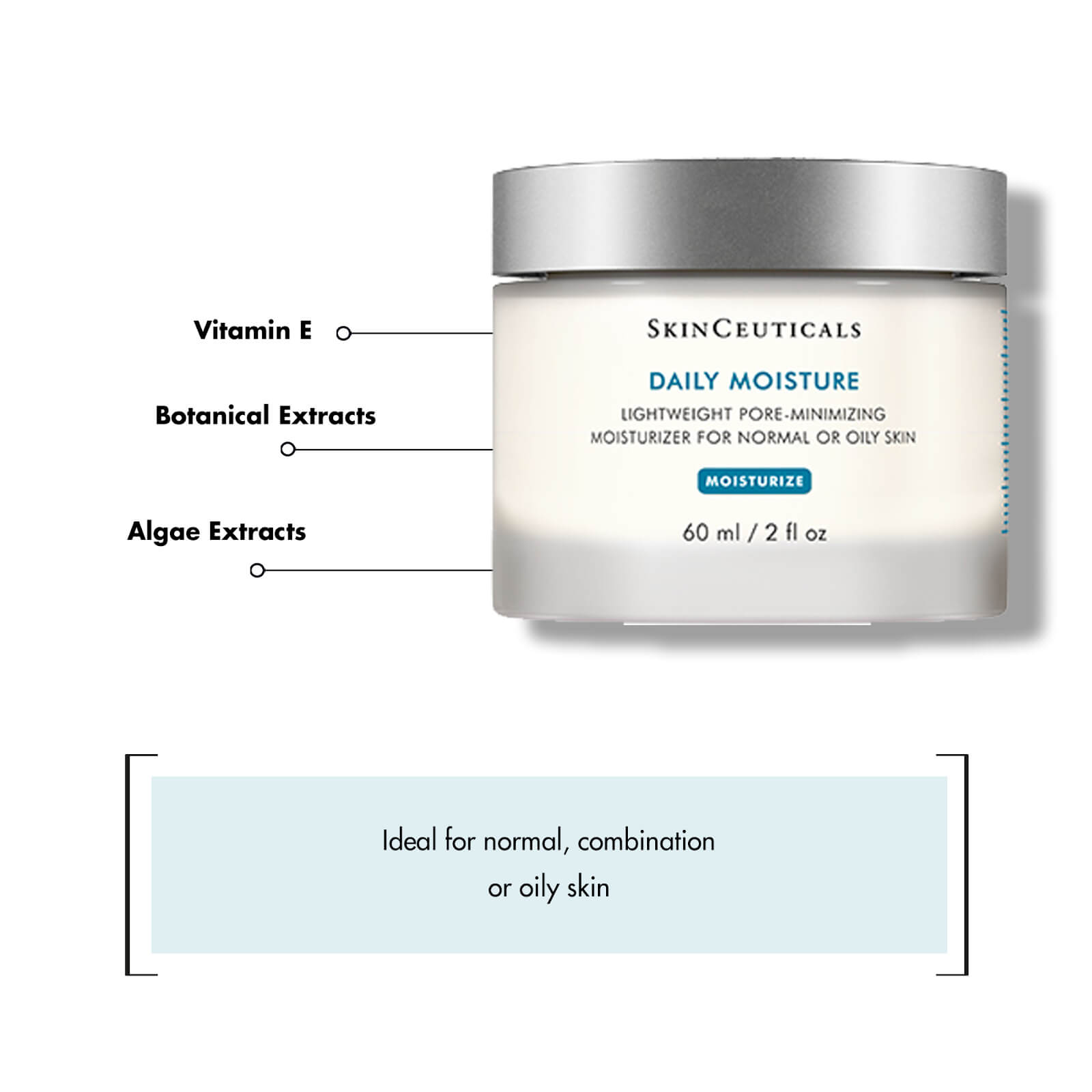 Lookfantastic SkinCeuticals Tägliche Feuchtigkeitscreme Tiegel 60 Ml