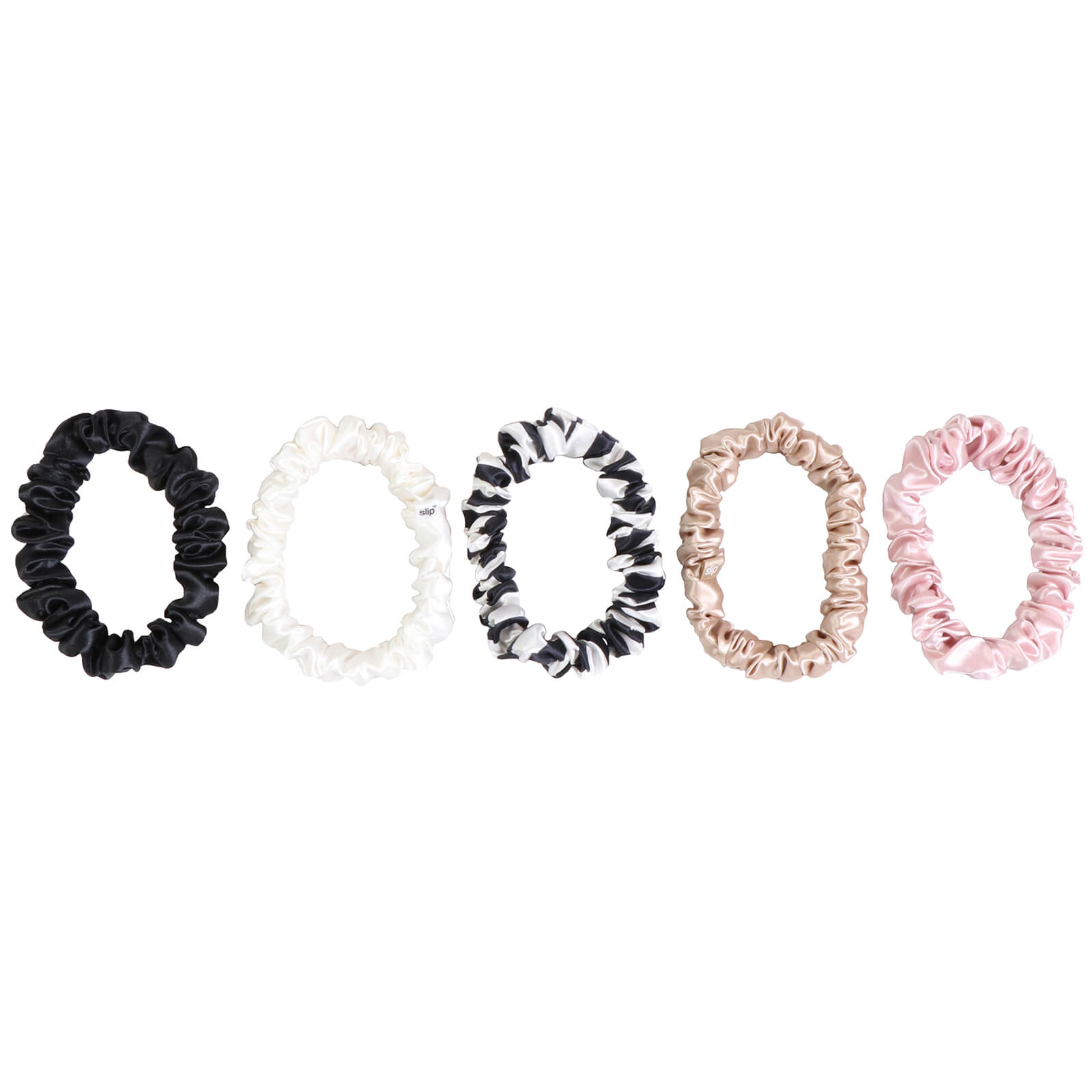 Lookfantastic Slip Silk Midi Scrunchies - Multi (Pack Of 5)