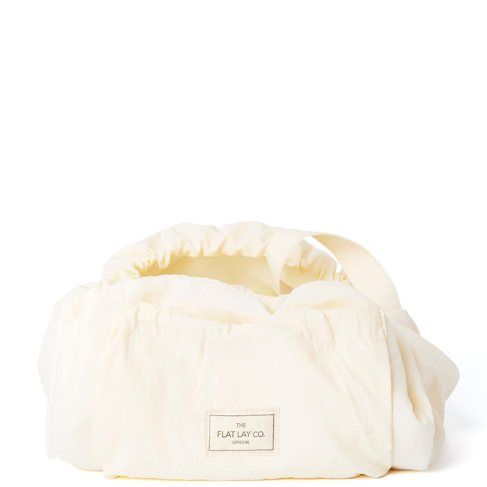 Lookfantastic The Flat Lay Co. Drawstring Makeup Bag In Vanilla Parachute