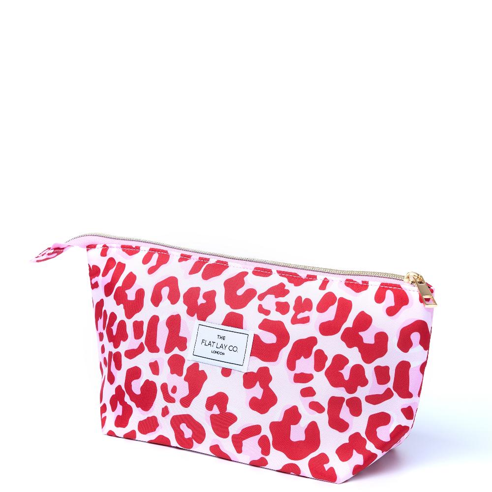 Lookfantastic The Flat Lay Co. Essential Pouch In Pink Leopard