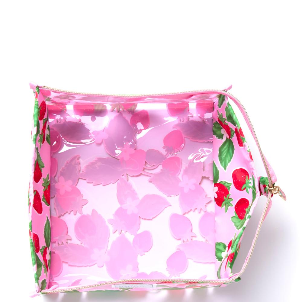 Lookfantastic The Flat Lay Co. Offene Flache Make-up-Jelly-Boxtasche - Summer Strawberries