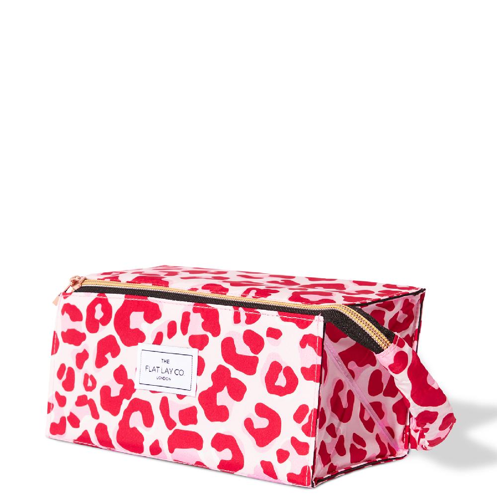 Lookfantastic The Flat Lay Co. Open Flat Box Bag - Pink Leopard