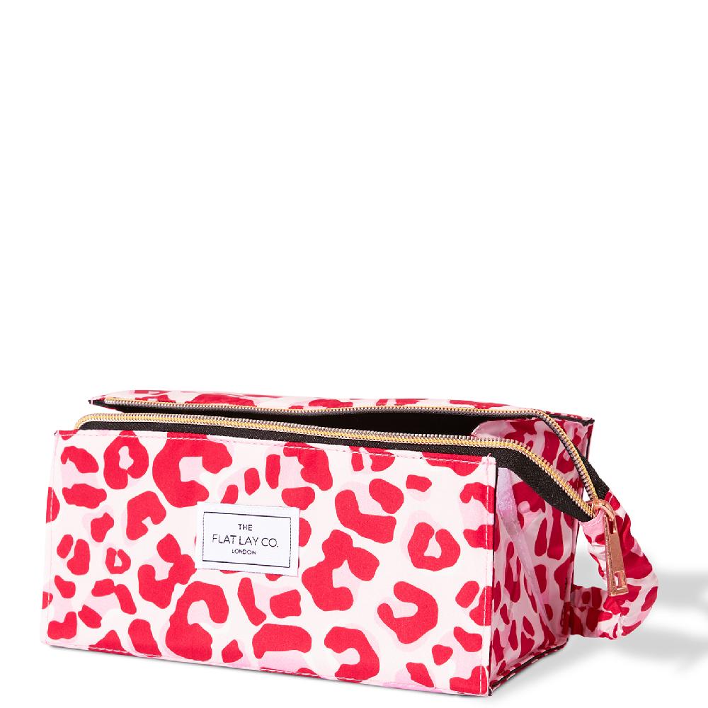Lookfantastic The Flat Lay Co. Open Flat Box Bag - Pink Leopard