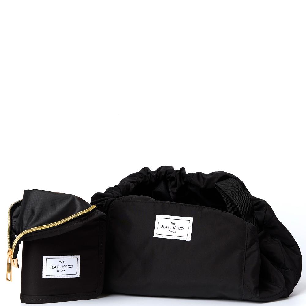 Lookfantastic The Flat Lay Co. X LookFantastic Makeup Bag Duo In Classic Black